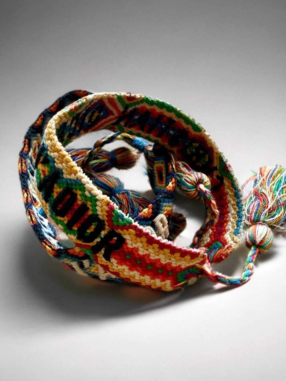 Christian Dior J'Adior Multicolor Woven Cotton Friendship Bracelets (2) - Picture 2 of 8